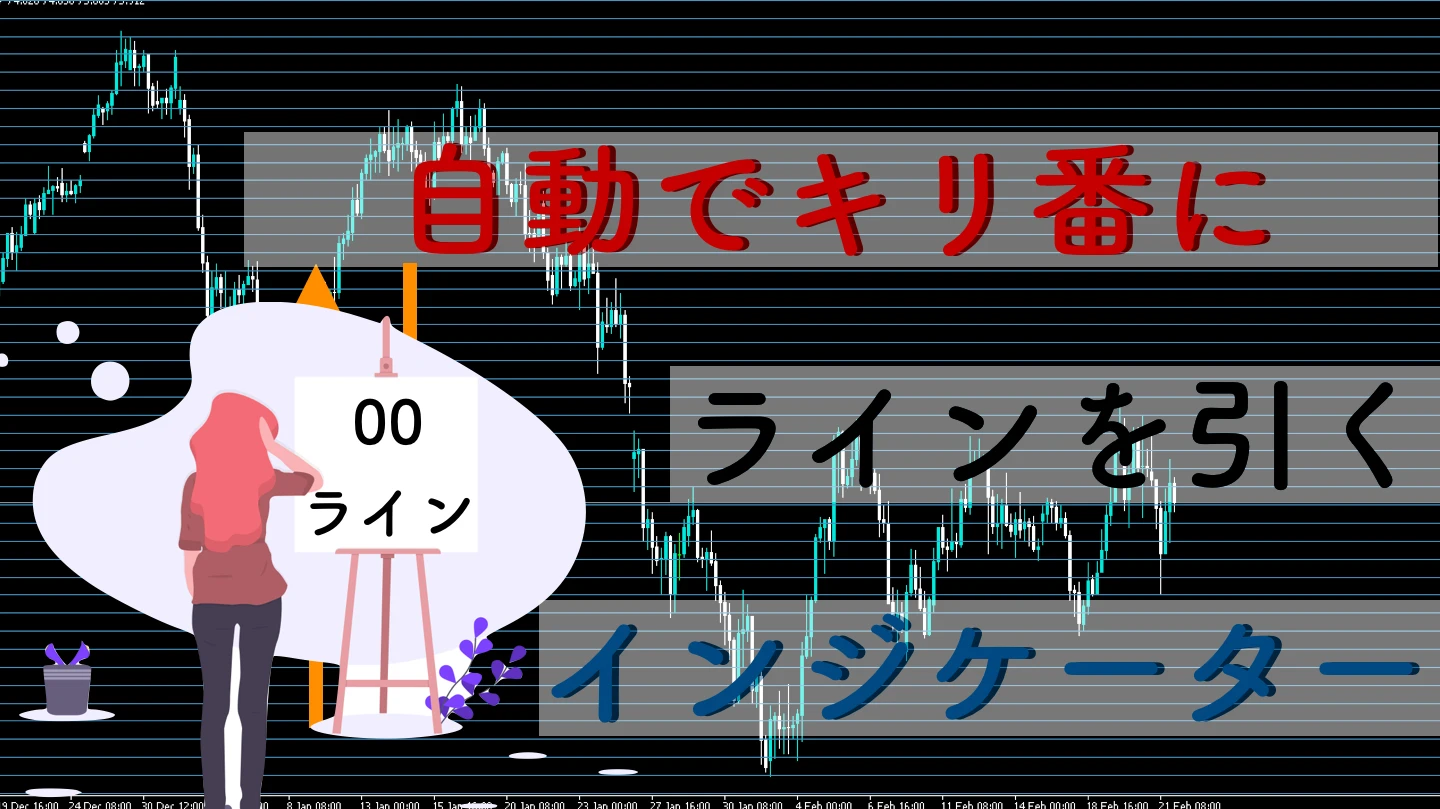 キリ番ラインを自動で描写するMT4無料インジケーター