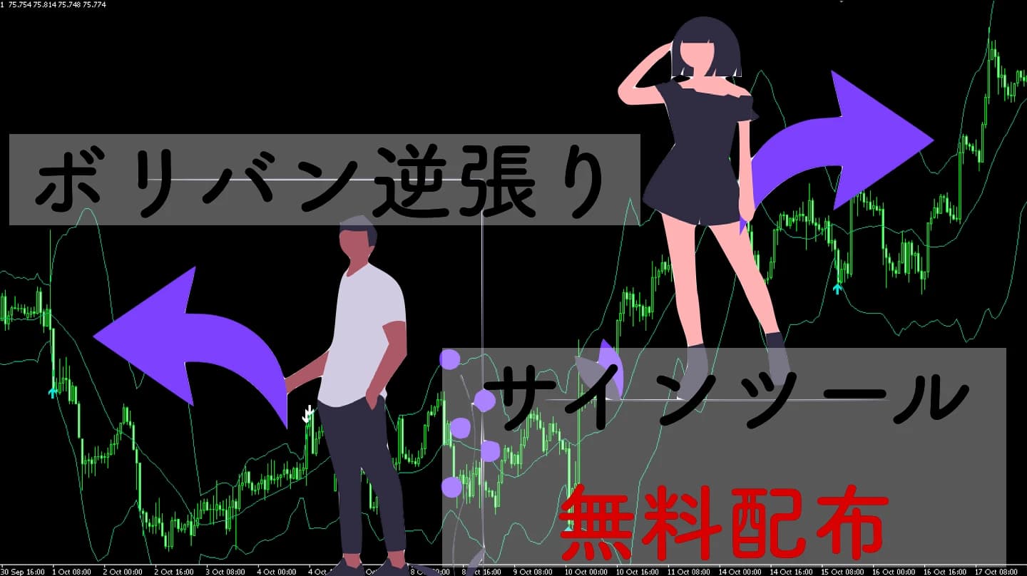 【MT4インジ】ボリバン逆張りサインツール無料配布【2シグマシグナル】