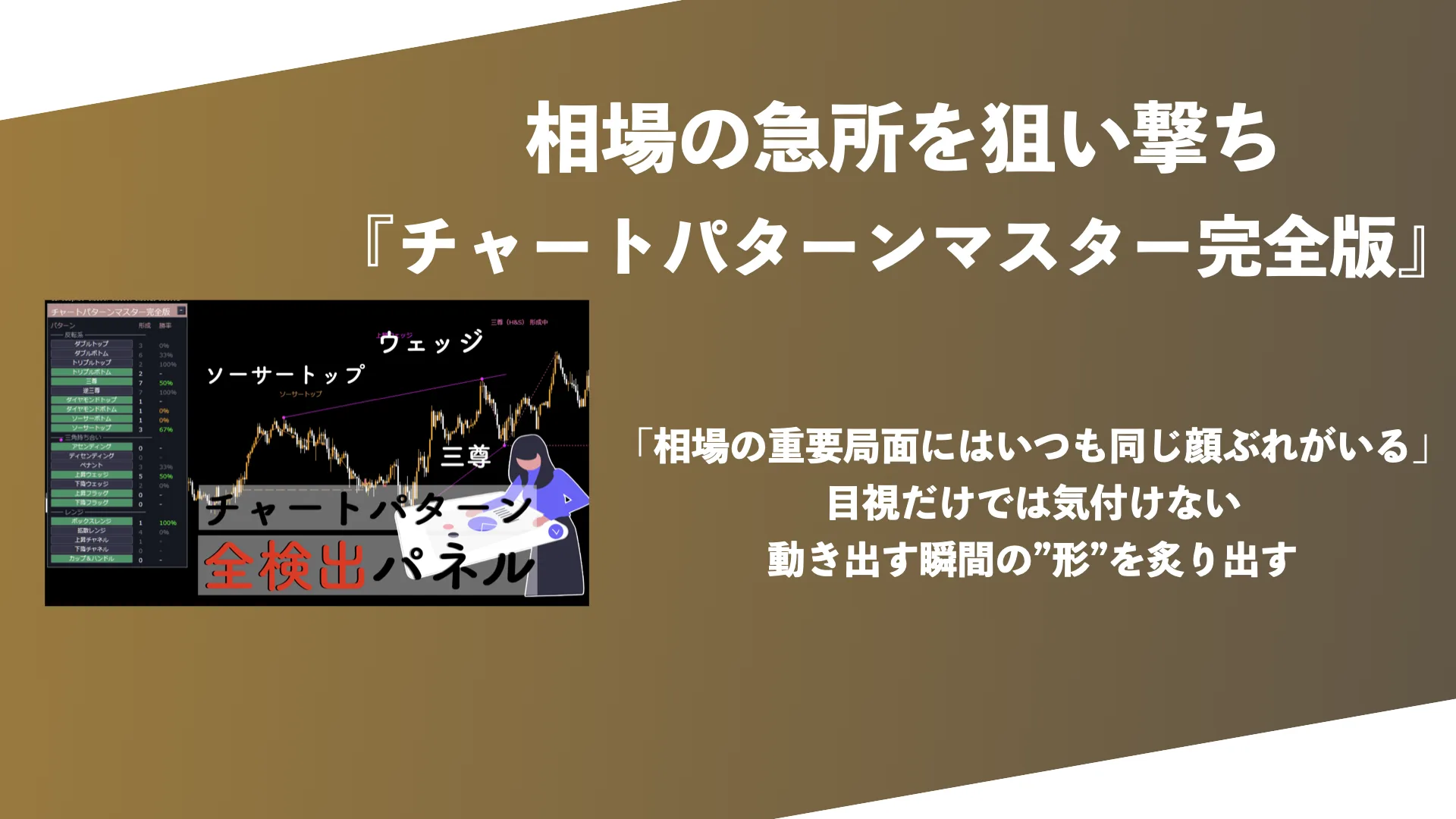 チャートパターンマスター完全版:相場の急所を狙い撃ち。動き出す瞬間のチャートの形を炙り出す